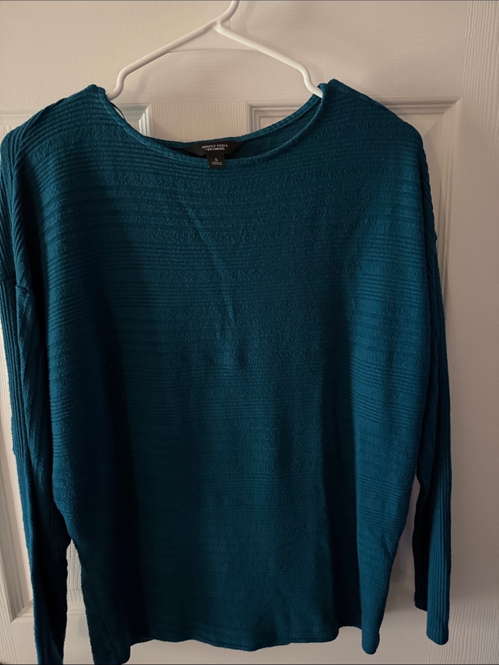 Simply Vera Vera Wang Teal Crewneck Sweater